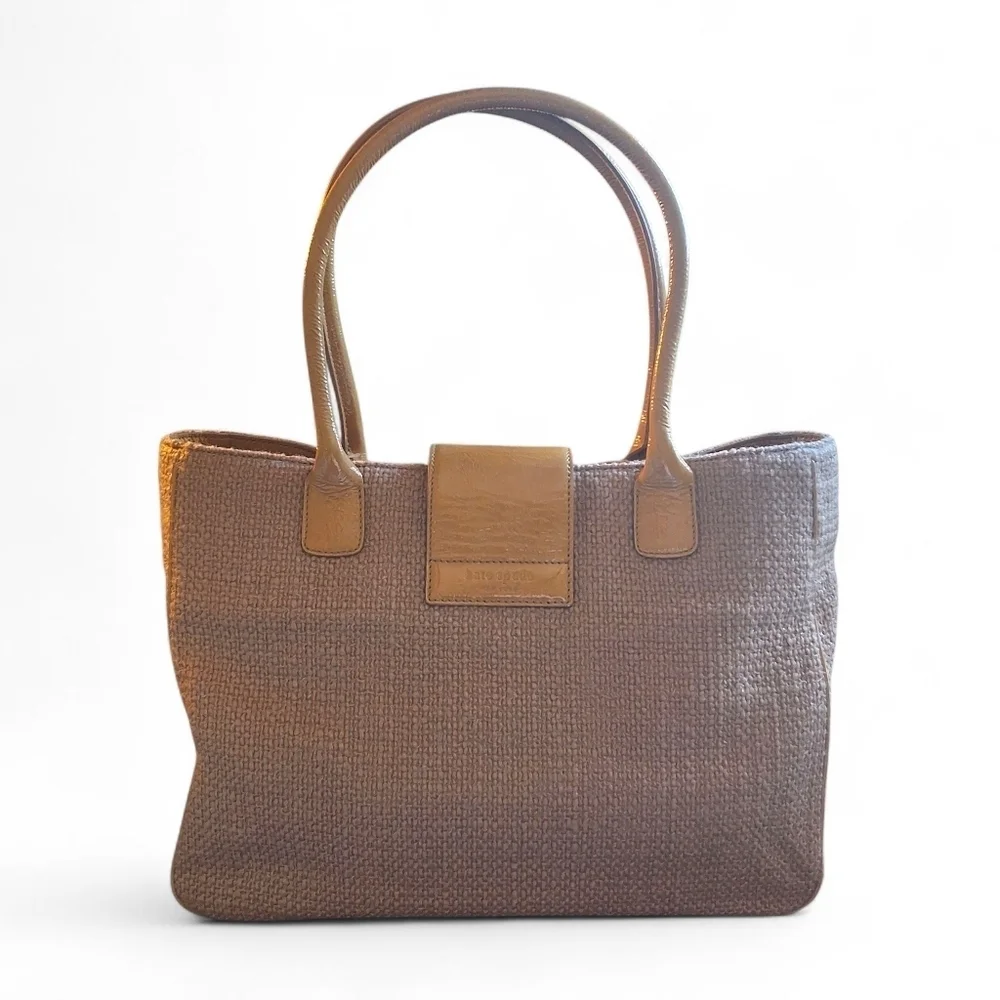 Kate Spade Doris Tweed Patent Leather Turnlock Tote